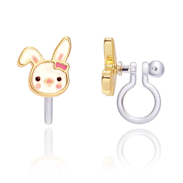 Girl Nation - CLIP ON Cutie Earrings- Easter Bunny