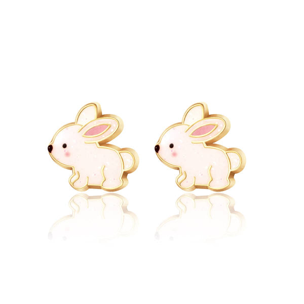 Girl Nation - Glitter Rabbit Easter Cutie Stud Earrings