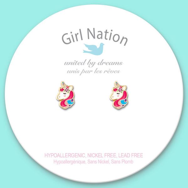 Girl Nation - Unicorn Dreams Cutie Stud Earrings