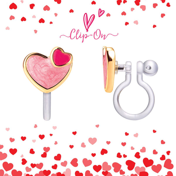 Girl Nation - CLIP ON Valentine's Day Earrings