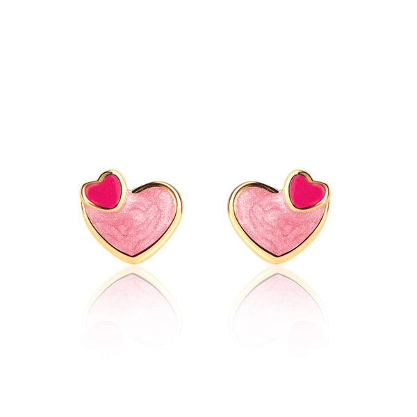Girl Nation - Heart 2 Heart Valentine's Cutie Stud Earrings