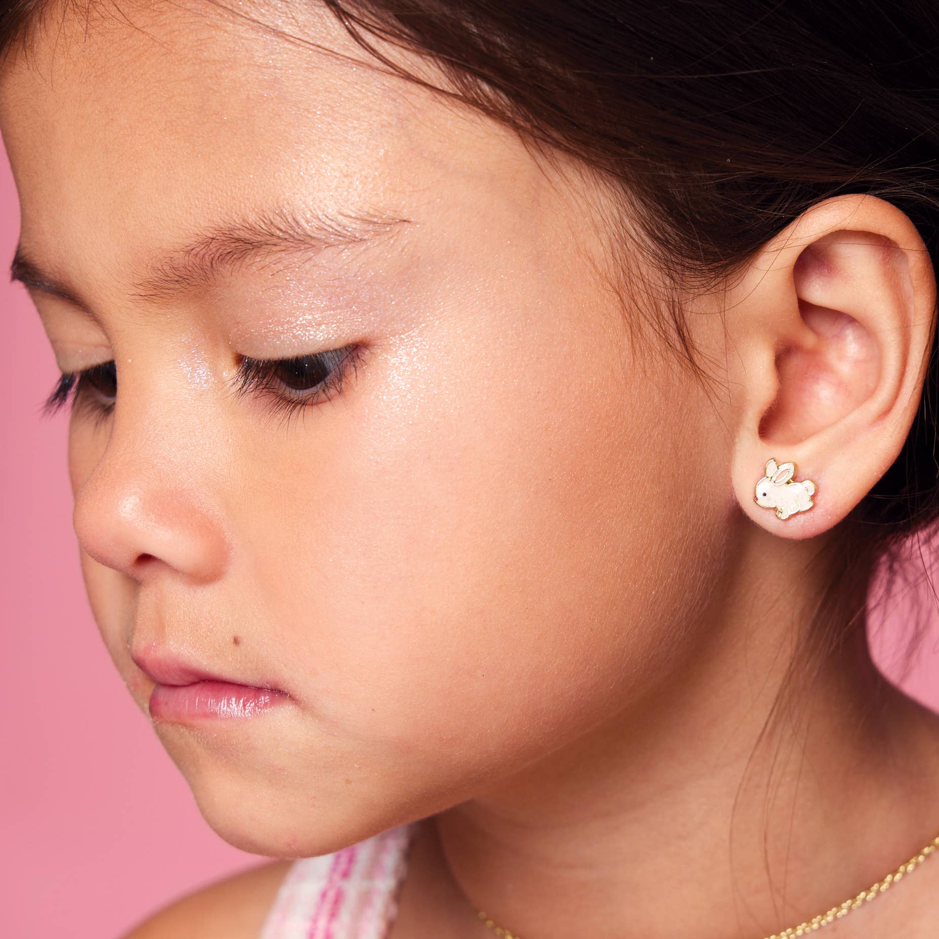 Girl Nation - Glitter Rabbit Easter Cutie Stud Earrings