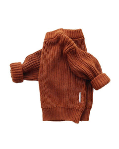 Lucky Panda Kids - Chunky Knit Sweater | Rust