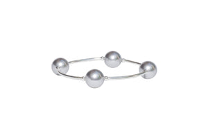 Made as Intended - 12mm Silver Pearl Blessing Bracelet